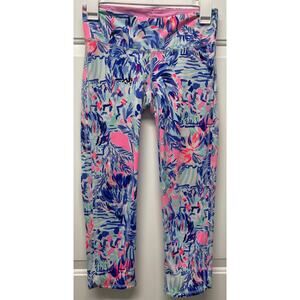 Lilly Pulitzer Luxletic Weekender Crop Leggings Cabana Cocktail Small